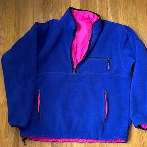 Vintage Patagonia polar fleece reversible pull over.